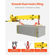 Load image into Gallery viewer, SucceBuy 6000lbs Adjustable Forklift Jib Boom Crane Manual Telescoping Boom Extends Up to 56.1 in Mobile Crane for Warehouse