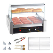 Charger l'image dans la visionneuse de galerie, SucceBuy 5/7/11 Bâtons Commercial Hot Dog Roller Machine à Saucisses Électrique Barbecue Grill pour Camping Fête Appareil Ménager