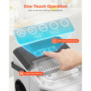 Charger l'image dans la visionneuse de galerie, Amocart Countertop Ice Maker 9 Cubes Ready in 6 Mins 26lbs in 24Hrs Self-Cleaning Portable Ice Maker with Ice Scoop and Bask
