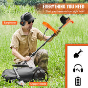 Load image into Gallery viewer, SucceBuy Professional Rechargeable Metal Detector 12" IP68 Waterproof Coil 39-50 in Adjustable + LCD 7Modes for Treasure Hunting