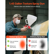 Load image into Gallery viewer, SucceBuy Air Texture Spray Gun 1.45 Gallon Air Hopper Spray Gun Professional Drywall Texture Painting Sprayer with 3 Nozzles - AMOCART