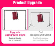 Load image into Gallery viewer, SucceBuy 3x2.4M Backdrop Background Stand Adjustable Telescopic Backdrop Banner Stand for Photocall Video Wedding Event Party