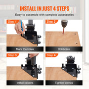 Load image into Gallery viewer, SucceBuy 400 lbs Universal Stand Lifting Fridge Adjustable Mobile Base Stand with Swivel Wheels for Refrigerator Washing Hine - AMOCART