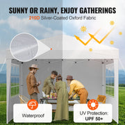 Load image into Gallery viewer, SucceBuy Pop Up Canopy 10x10FT Instant Canopy Portable Gazebo with 3 Sidewalls&2 Ventilated Windows Height Adjustable for Events