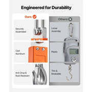 Load image into Gallery viewer, Amocart 1100Lbs/500kg Digital Crane Scale Industrial Hanging Scale with LCD Display 0.2lbs Division & 3 Unit Switch for Garage