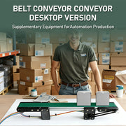Load image into Gallery viewer, Small Desktop Belt Conveyor with Speed Controller Motor Mini Conveyor System Portable Conveyor Belt for Material Handling