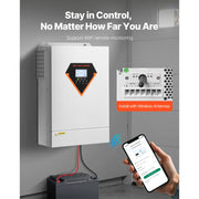 Load image into Gallery viewer, SucceBuy Hybrid Solar Inverter 3500W/6000W 24V DC to Single-Phase 220/230V AC, Built-in 100A MPPT Solar Controller for Off-Grid