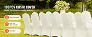 Bild in Galerie-Viewer laden, Amocart 100Pcs Wedding Chair Covers Stretch Polyester Spandex Slipcover Folding Flat Front Chair Covers for Hotel Dining Party