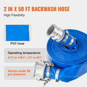 Load image into Gallery viewer, SucceBuy Suction Hose Kit 2inx50ft / 2inx65ft Blue Backwash Hose, 20ft Green Suction Hose & Multiple Accessories for Water Pump