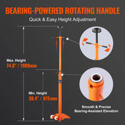 Load image into Gallery viewer, SucceBuy Underhoist Stand 3/4 Ton Capacity Pole Jack, Lifting from 43.3" to 70.9" Triangular Base Two Wheels Automotive Support - AMOCART