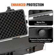 Load image into Gallery viewer, SucceBuy Rifle Hard Case Portable Long Gun Storage Suitcase W/ 2 Casters Shockproof & Waterproof Airsoft Rifle Protective Case
