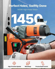 Load image into Gallery viewer, SucceBuy 11PCs Magnetic Drill Motor 1.6 in 1450W Boring Diameter 850RPM Speed 2810 lbf Portable Electric Mag Drill Press