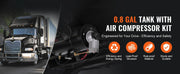 Load image into Gallery viewer, SucceBuy 12V Air Compressor with Tank 0.8 Gal Train Horn Air Compressor 120 psi Working Pressure Onboard Air Compressor System