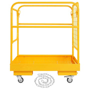 Load image into Gallery viewer, SucceBuy 1200lbs Forklift Safety Cage Folding Security Platform with Lockable Swivel Wheels Holds 1 to 2 Adults for Aerial Work