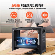 Load image into Gallery viewer, SucceBuy Thickness Planer 13inch Benchtop Planer & Two-Blade 15-Amp 1800W Powerful Motor Low Noise for DIY Woodworking Planing
