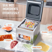 Load image into Gallery viewer, SucceBuy DZ-260S Chamber Vacuum Sealer 260W Vacuum Packing Machine with 10.2"Sealing Length for Wet Foods Meats Home Kitchen Use - AMOCART