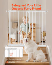 Load image into Gallery viewer, SucceBuy Baby Gate 28/30/36 Inches High Dog Gate Easy Step Walk Thru Child Pet Security Pressure Mount Kit Wall Cups Doorways