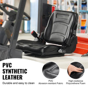 Bild in Galerie-Viewer laden, Amocart Universal Forklift Seat Fold Down Tractor Seat with Adjustable Angle Back and Micro Switch Comfortable Forklift Seat
