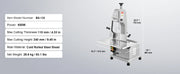 Charger l'image dans la visionneuse de galerie, SucceBuy Commercial Electric Meat Bandsaw 650W 1800W Stainless Steel Countertop Bone Sawing Machine Frozen Fish Cutter for Pork