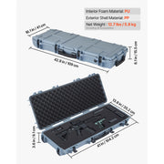 Bild in Galerie-Viewer laden, SucceBuy Hard Rifle Case Lockable Rifle Case with Pre-cut Foams Wheels IP67 Waterproof Pistol Storage Cases for Rifles Shotguns