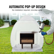 Load image into Gallery viewer, SucceBuy Spray Paint Shelter 40 x 35 x 40 in Pop-Up Portable Spray Paint Tent with Built-In Floor Exhaust Window and Storage Bag