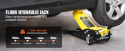 Bild in Galerie-Viewer laden, Amocart 2T Low Profile Floor Jack Iron Hydraulic Racing Floor Jack Hydraulic Car Jack with Single/Dual Piston Quick Lift Pump