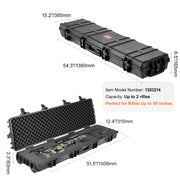 Load image into Gallery viewer, Amocart Rifle Hard Case Portable Long Gun Storage Suitcase with 2 Casters Shockproof & Waterproof Airsoft Rifle Protective Case