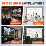 Load image into Gallery viewer, SucceBuy Electric Motorized Projector Screen 100in16:9 4K 1080 HD Wall Mount Movie Screen for Family Home Office Movie Theater