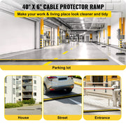 Load image into Gallery viewer, Rubber Speed Bump 1 Channel Driveway Cable Protector Ramp Wire Cover Cord Guard for Parking Lot Warehouses Traffic