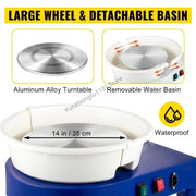Load image into Gallery viewer, Professional 450W 14in/35cm Electric Clay Pottery Wheel for Adults and Kids for Household Use