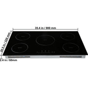 Load image into Gallery viewer, SucceBuy 5 Burners 30/36 Inch Electric Induction Cooktop Stove Hob Built-in Burner Cooker Sensor Touch Control Magnetic Cooker