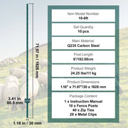 Load image into Gallery viewer, SucceBuy Fence Post T-Post Heavy Duty Metal Fence Post Sturdy Steel Fence Stakes for Garden Yard Lawn Farms Outdoor Wire Fencing