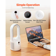 Load image into Gallery viewer, SucceBuy Desk Fan Bladeless 12.99 In Kids-Friendly Personal Portable Desk Fan 6-Speed USB Quiet Cooling Small Tower Fan for Home