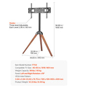 Load image into Gallery viewer, SucceBuy Rolling TV Stand Mobile TV Cart Suit for Various Sizes TV Portable TV Stand with Wheels for Living Room Bedroom Office