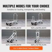 Load image into Gallery viewer, SucceBuy Aluminum Folding Hand Truck Heavy Duty Industrial Collapsible Dolly Cart for Moving in Warehouse Supermarket
