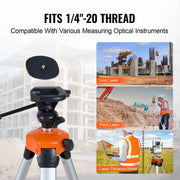 Load image into Gallery viewer, SucceBuy Laser Level Tripod ¼ x 20 Thread Mount 27.36-68.11 inch Height Adjustment with Integrated Level Laser Scanner Stand