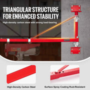 Load image into Gallery viewer, SucceBuy Electric Hoist Support Arm Swing Holder with Pole Steel Hoist Frame 180° Scaffold Winch Lifting Arm for Workshop Garage