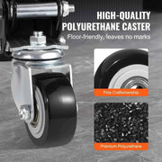 Load image into Gallery viewer, Amocart 2.5" Set of 4 Workbench Caster Wheels Side Mounted Retractable Stepdown Wheel 360° Swivel for Tables and Equipment