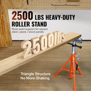 Load image into Gallery viewer, SucceBuy Roller Stand Heavy Duty 2500 LBS Load Capacity 27.6"-52" Adjustable Folding Roller Support Stand for Pipe Wooden Boards