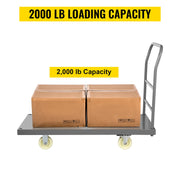 Charger l'image dans la visionneuse de galerie, Amocart Platform Truck 2000lbs Capacity Steel flatbed Tool Cart 47" x 24" x 32" Flat Dolly Hand Trucks with 5" Nylon Casters