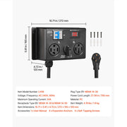 Load image into Gallery viewer, Amocart Manual EV Charging Switch for Dryer & EV 24A Max 240V with Circuit Breaker Real-Time Display Hand-Operated Selector ETL
