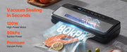 Bild in Galerie-Viewer laden, SucceBuy 80Kpa 120W Electric Vacuum Sealer Machine 7-in-1 Wet Food Sealer with Free 10pcs Vacuum Bags for Kitchen Food Storage