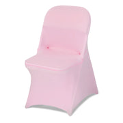 Charger l'image dans la visionneuse de galerie, SucceBuy 50 Pcs Pink Chair Covers Polyester Spandex Chair Cover Stretch Slipcovers Flat-Front Chair Covers for Wedding Party