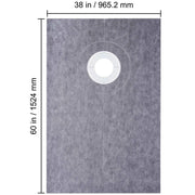 Bild in Galerie-Viewer laden, Amocart Waterproofing Shower Kit 38''x60'' Shower Kit Tray With Offset Drain PVC Or ABS 4" Stainless Steel Grate 2 Cuttable
