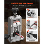 Bild in Galerie-Viewer laden, Amocart Aluminum Alloy Frame Manual Wire Stripping Machine 0.06-1 in Hand Crank or Drill Powered for Scrap Copper Recycling