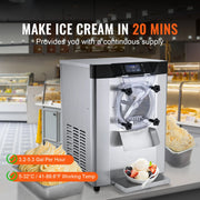 Load image into Gallery viewer, Amocart Commercial Ice Cream Machine Ice Cream Maker Stainless Steel Cylinder LED Panel Auto Clean Pre-cooling for Restaurant