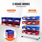 Load image into Gallery viewer, SucceBuy 6pcs Garage Storage Bin Hanging Stackable Wall Mounted Organizer Bin Stacking Containers for Closet Kitchen Office
