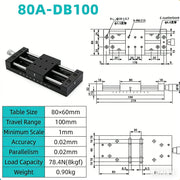 Load image into Gallery viewer, High Precision Manual Slide Table - 1D/2D X-Axis Linear Screw Displacement Stage for Experiments