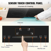 Bild in Galerie-Viewer laden, Amocart 2/4/5 Burners Built-in Induction Stove Top 12/24/30in Ceramic Glass Electric Cooktop For Household Commercial Cooking