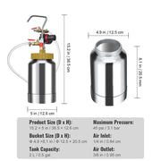 Load image into Gallery viewer, Amocart 2L/0.5gal Spray Paint Pressure Pot Tank Lightweight Air Paint Pressure Pot 1.8mm Nozzle Spray Paint Gun 3m Hoses